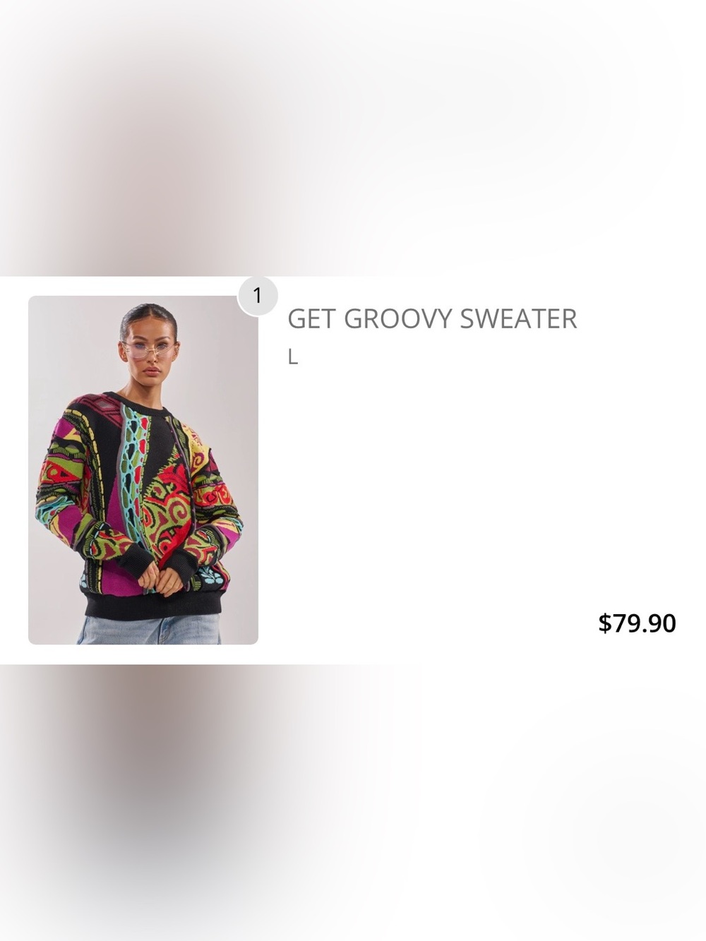 AKIRA Get Groovy Multicolor Patterned Sweater